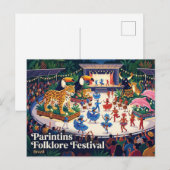 Parintins Folklore Festival Brasilien Postkarte (Vorne/Hinten)