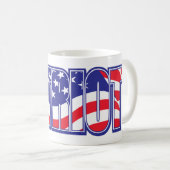 Pariot American Flag Kaffeetasse (VorderseiteRechts)