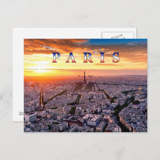 Paris 018B Postkarte (Vorne/Hinten)
