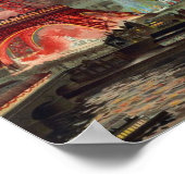 Paris 1889 - Hochschule Eiffelturm Poster (Ecke)