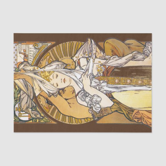 Paris 1900, Alphonse Mucha Seidenpapier (Vorderseite)
