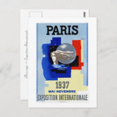 Paris 1937 ~ Exposition Internationale Postkarte (Vorne/Hinten)
