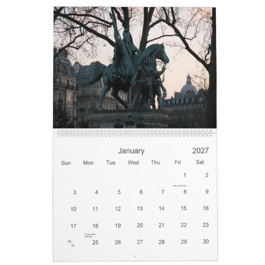 Paris 2014 kalender (Jan 2027)