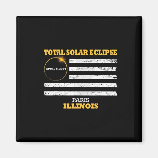 Paris 2024 Solar Eclipse 2024 040824 Eclipse Magnet (Vorne)