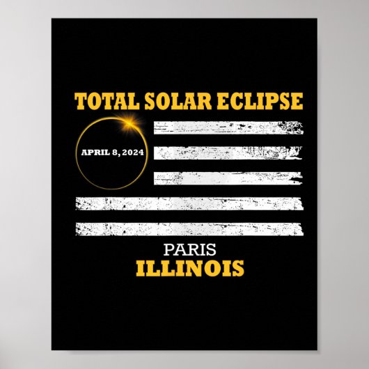 Paris 2024 Solar Eclipse 2024 040824 Eclipse Poster (Vorne)