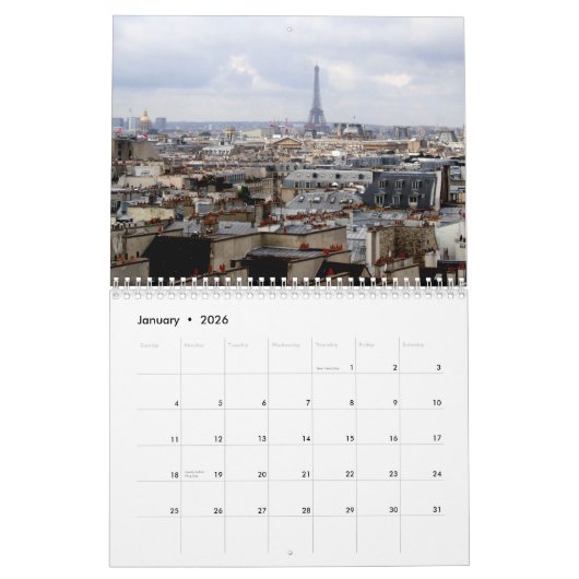 Paris 2026 - Kalender (Jan 2026)