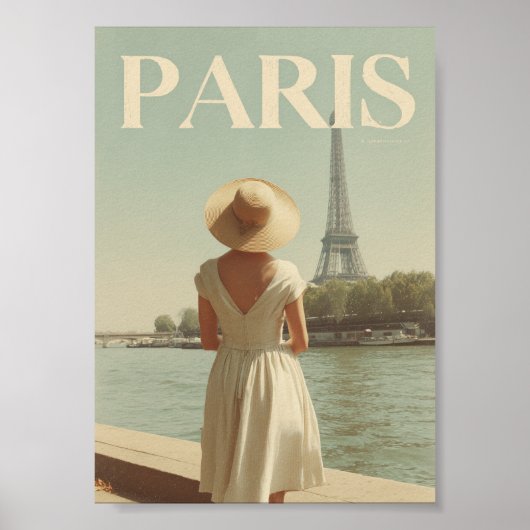 Paris 50er Jahre Vintage Poster (Vorne)