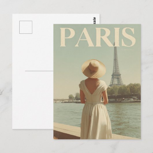 Paris 50er Vintag Postkarte (Vorne/Hinten)