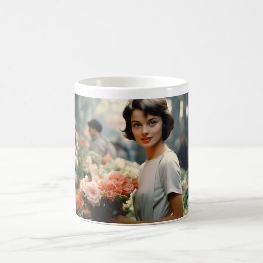 Paris 60er Blume Lady 12 Kaffeetasse (Mittel)