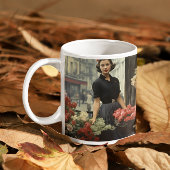 Paris 60er Blume Lady 4 Kaffeetasse