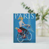 Paris à Vélo Postkarte (Stehend Vorderseite)