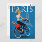 Paris à Vélo Postkarte (Vorne/Hinten)