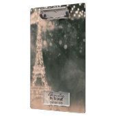 Paris Abend Night Lights Chic Glam Personalisiert Klemmbrett (Links)