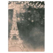 Paris Abend Night Lights Chic Glam Personalisiert Klemmbrett (Rückseite)