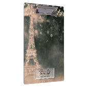 Paris Abend Night Lights Chic Glam Personalisiert Klemmbrett (Rechts)