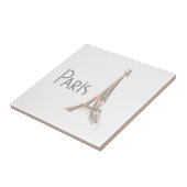 PARIS Abstrakt Gray Eiffel Tower Fliese (Seite)