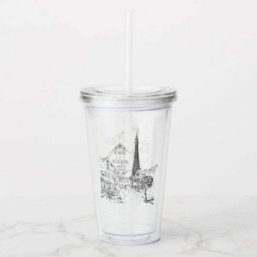 Paris Acryltrinkbecher (Vorderseite)