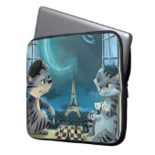 Paris am Abend Laptop-Schläfchen (verschiedene Grö Laptopschutzhülle (Vorderseite Links)