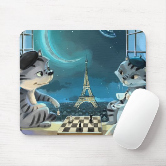 Paris am Abend Mousepad (Mit Mouse)