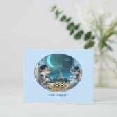 Paris am Abend Post Card - Happy Postkarte (Stehend Vorderseite)