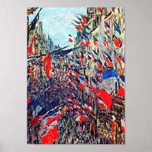 Paris am Nationalfeiertag, Claude Monet Poster