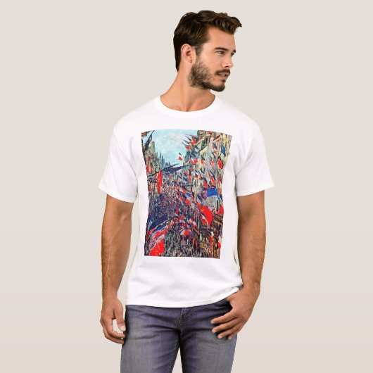 Paris am Nationalfeiertag, Claude Monet T-Shirt (Vorne ganz)