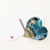 Paris am Night Heart Shaped Notebook Notizblock (Innenseite)
