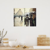 Paris am Regentag Poster (Küche)