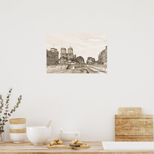 Paris am Seine-Poster Poster (Küche)