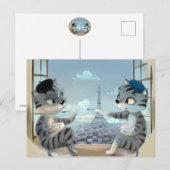 Paris am Tag Postcard Postkarte (Vorne/Hinten)