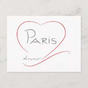 PARIS Amour (Herz) Postkarte