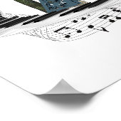 Paris Amour Hübsch Eiffelturm Poster (Ecke)