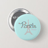 PARIS Amour mit Eiffelturm Button (Vorne & Hinten)