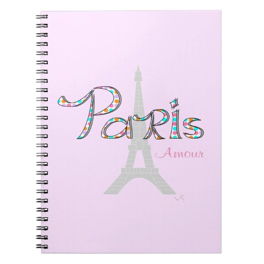 PARIS Amour mit Eiffelturm Notizblock (Vorderseite)