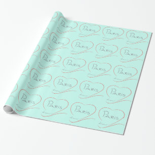 PARIS Amour mit Herz Geschenkpapier