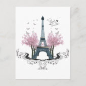 Paris Amour Wrapped Canvas Print Postcard Postkarte (Vorderseite)