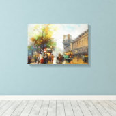 Paris an einem Regentag. Aquarellmalerei Leinwanddruck (Insitu (Holzboden))