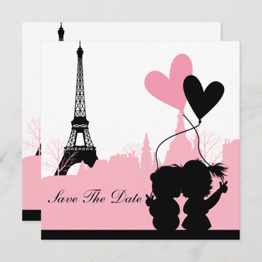 Paris Ankündigung Datum freihalten (Vorne/Hinten)