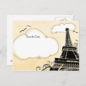 Paris Ankündigungspostkarte (Vorne/Hinten)