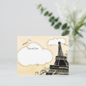 Paris Ankündigungspostkarte (Stehend Vorderseite)