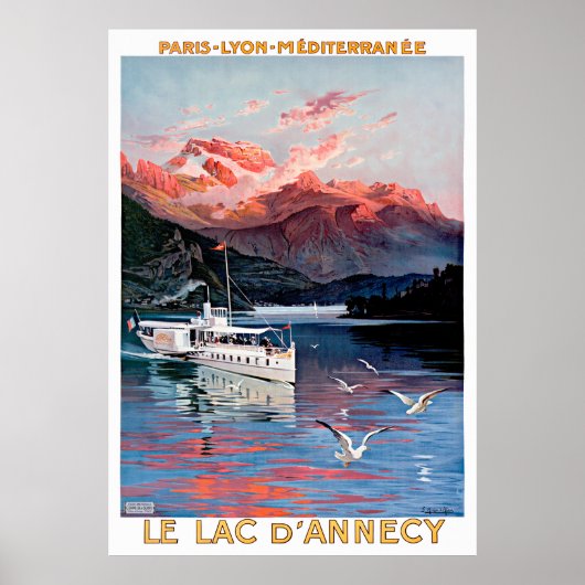 Paris Annecy Travel Poster wiederhergestellt (Vorne)