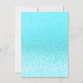 Paris Aquamarin Blue Glitzer Lights Sweet 16 Dankeskarte (Rückseite)