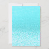 Paris Aquamarin Blue Glitzern Lights Quinceñera Einladung (Rückseite)