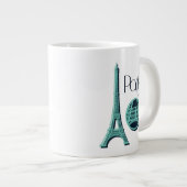 Paris Aquamarin Jumbo-Tasse (Vorderseite Rechts)