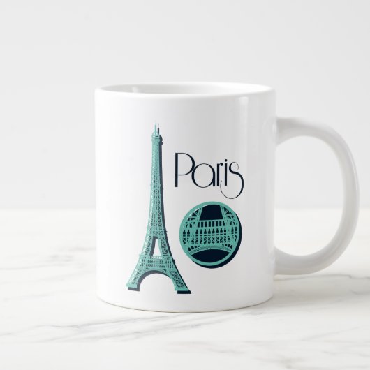 Paris Aquamarin Jumbo-Tasse (Rechts)