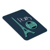 Paris Aquamarin Magnet (Rechte Seite)