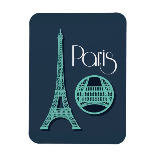 Paris Aquamarin Magnet (Vertikal)