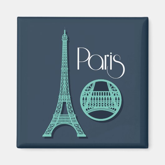 Paris Aquamarin Magnet (Vorne)