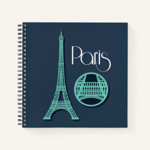 Paris Aquamarin Notizblock