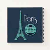 Paris Aquamarin Notizblock (Rückseite)